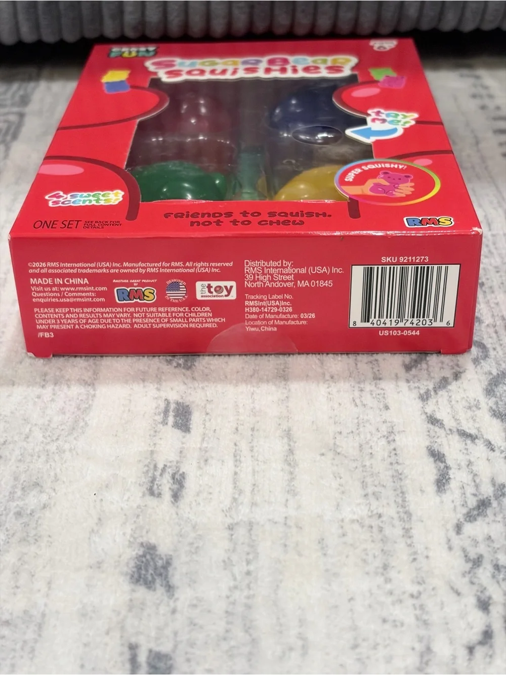 SHIPS TODAY NIB RMS SugarBear Scented Squishies Gummy Bear Sensory Squeeze